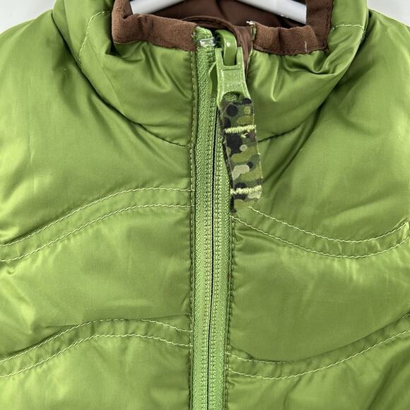 REI Infant Toddler Boy's Green & Brown Down Zip Vest Size 18 Months - Picture 2 of 12